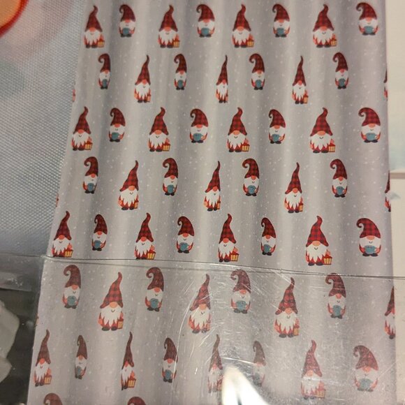 Comfort Bay Gnome shower curtain with hooks - NWT - Picture 2 of 4